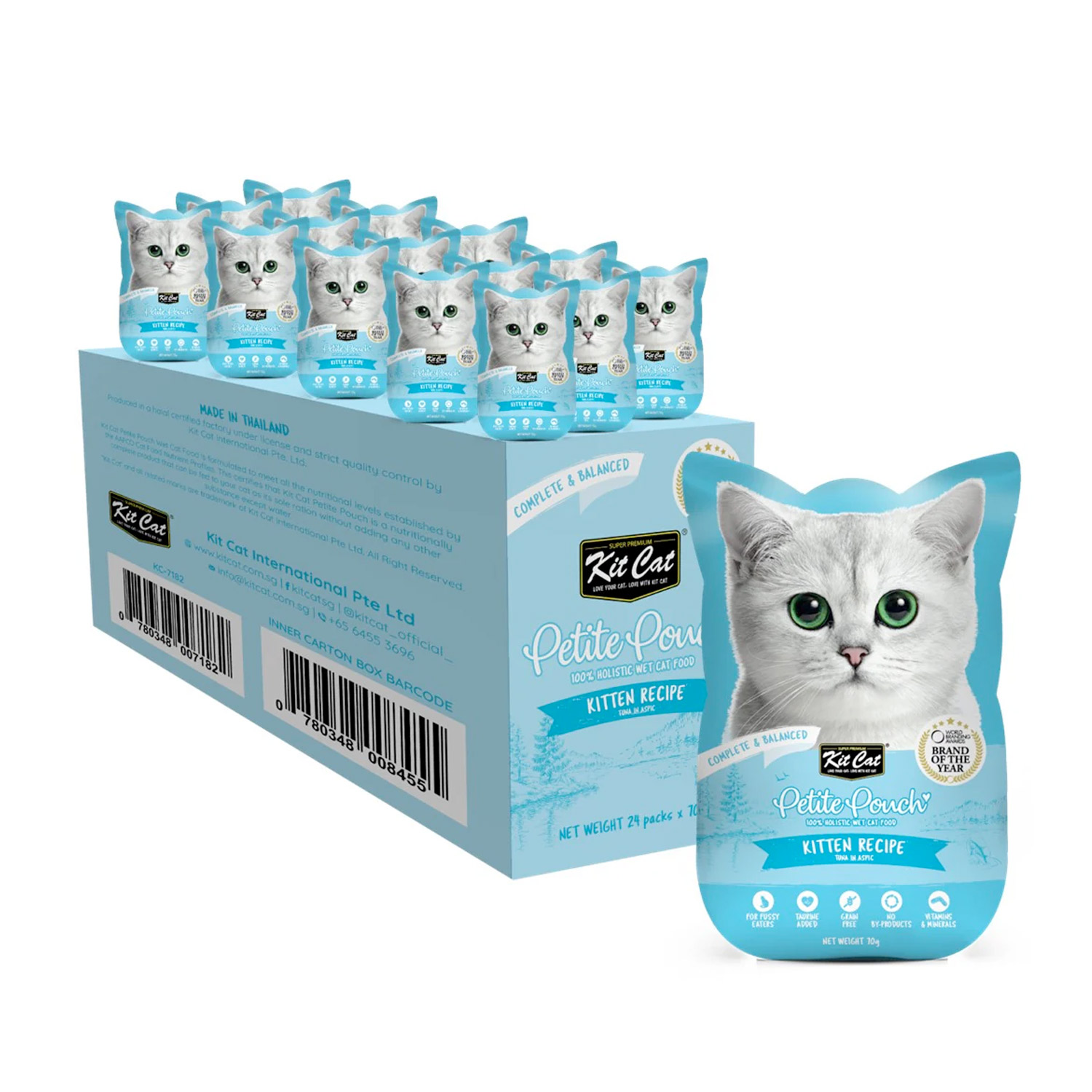 Kit Cat Petite Pouch 70g – Kitten Tuna — Wet Cat Food available at VetPulse Veterinary Centre, Al Muwaileh Sharjah