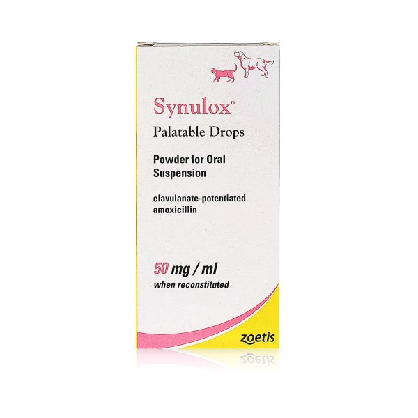 ZOETIS Synulox Palatable Drops, Powder for Oral Suspension Standard — Pet Supplement available at VetPulse Veterinary Centre, Al Muwaileh Sharjah