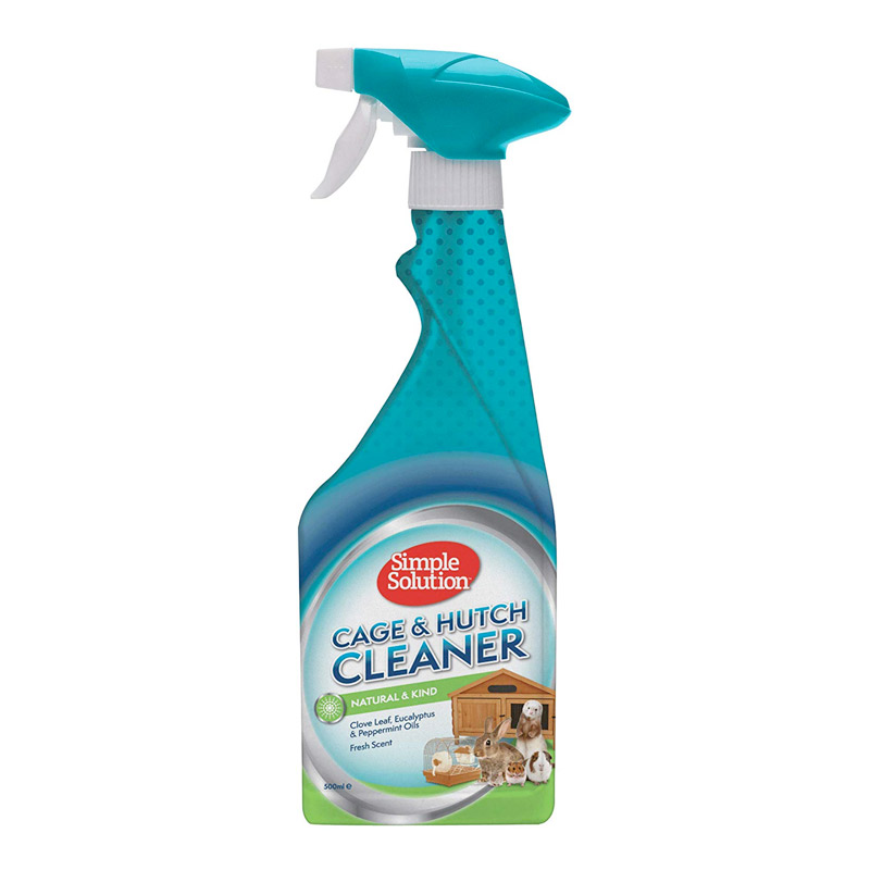Simple Solution Cage & Hutch Natural Anti-Bacterial Cleaner – 500 ml 500ml — Pet Supplement available at VetPulse Veterinary Centre, Al Muwaileh Sharjah