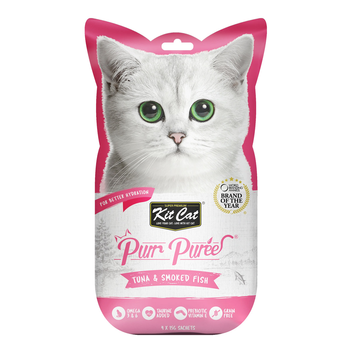 Kit Cat Purr Puree Tuna & Smoked Fish 15G — Cat Treats available at VetPulse Veterinary Centre, Al Muwaileh Sharjah
