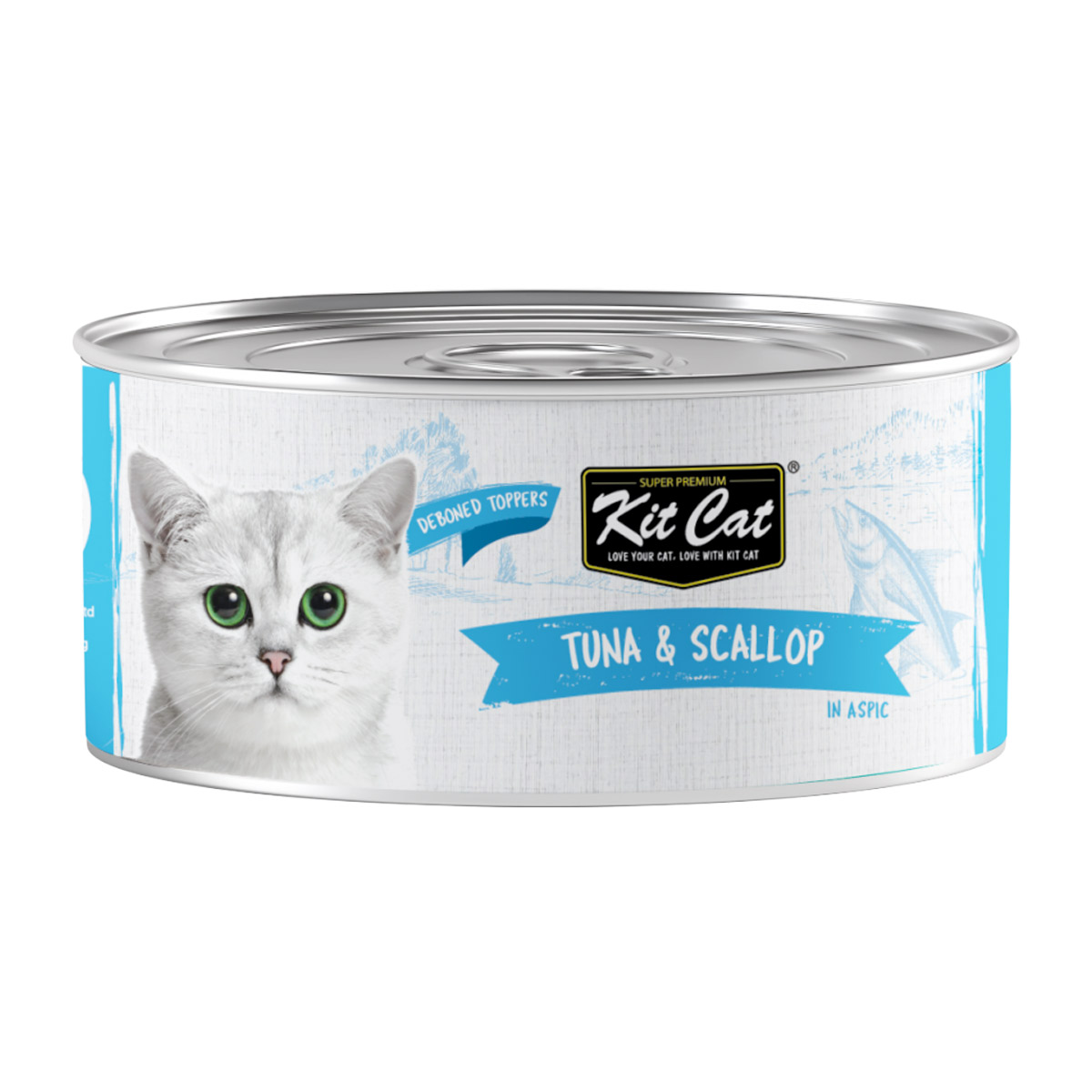 Kit Cat Tuna & Scallop 80g — Wet Cat Food available at VetPulse Veterinary Centre, Al Muwaileh Sharjah