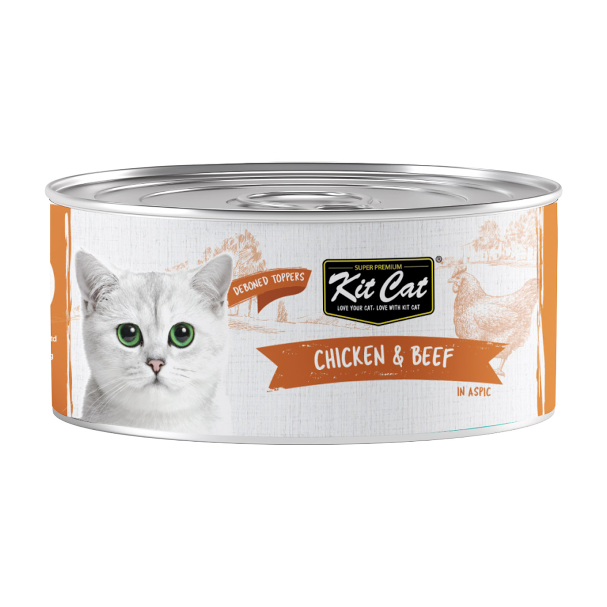 Kit Cat Deboned Chicken & Beef 80g — Wet Cat Food available at VetPulse Veterinary Centre, Al Muwaileh Sharjah