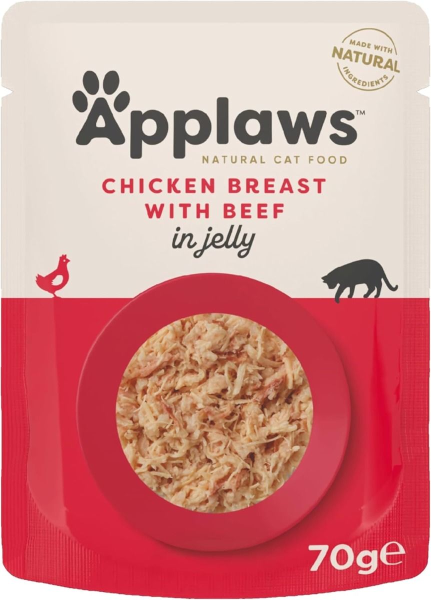 Applaws Chicken Breast with Beef in Jelly Wet Cat Food - 70G available at VetPulse Veterinary Centre, Al Muwaileh Sharjah