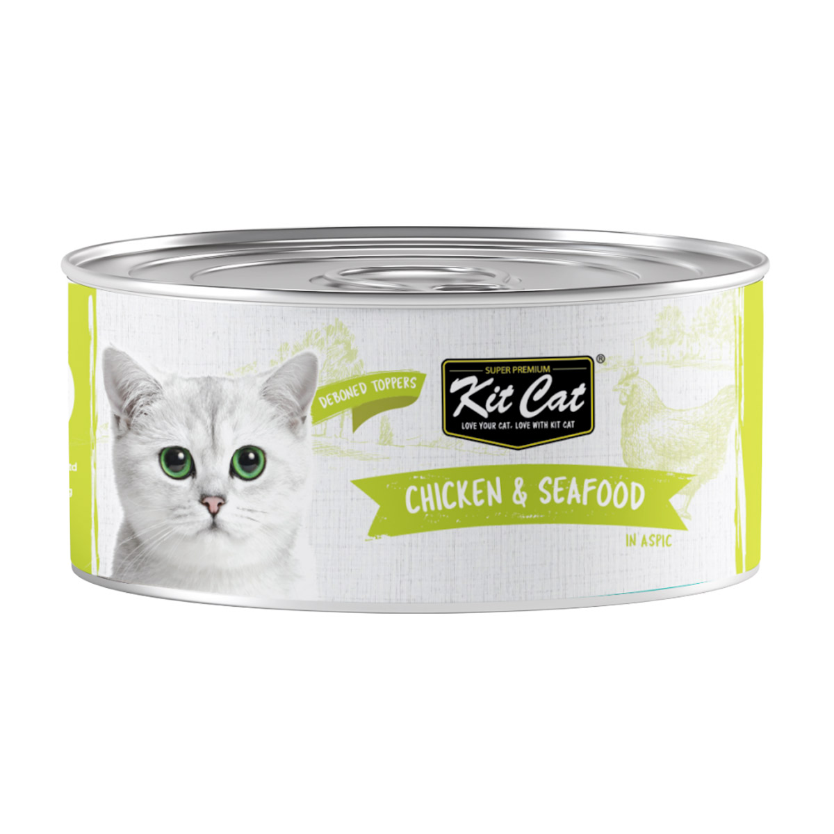Kit Cat Chicken & Seafood 80g — Wet Cat Food available at VetPulse Veterinary Centre, Al Muwaileh Sharjah