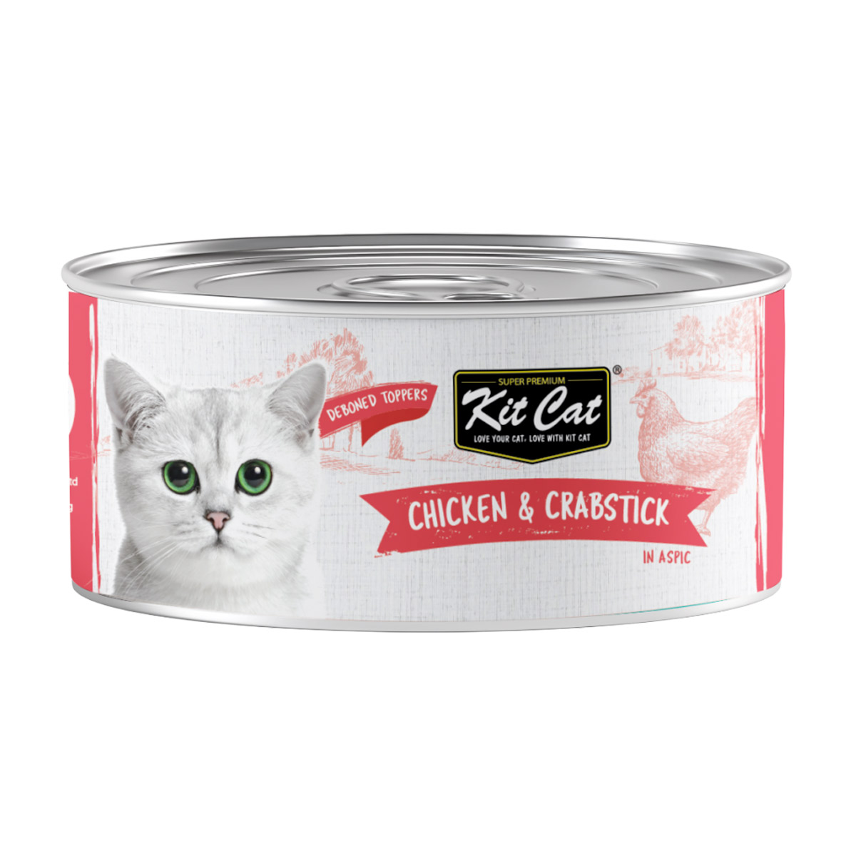 Kit Cat Chicken & Crabstick 80g — Wet Cat Food available at VetPulse Veterinary Centre, Al Muwaileh Sharjah