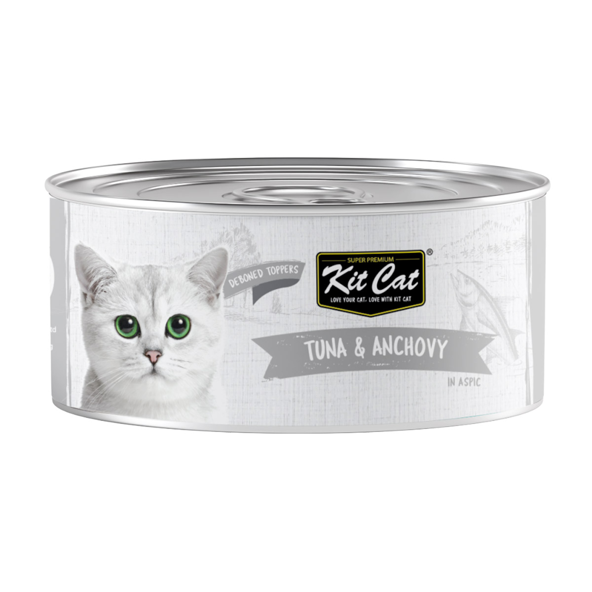 Kit Cat Deboned Tuna & Anchovy Toppers 80g — Wet Cat Food available at VetPulse Veterinary Centre, Al Muwaileh Sharjah