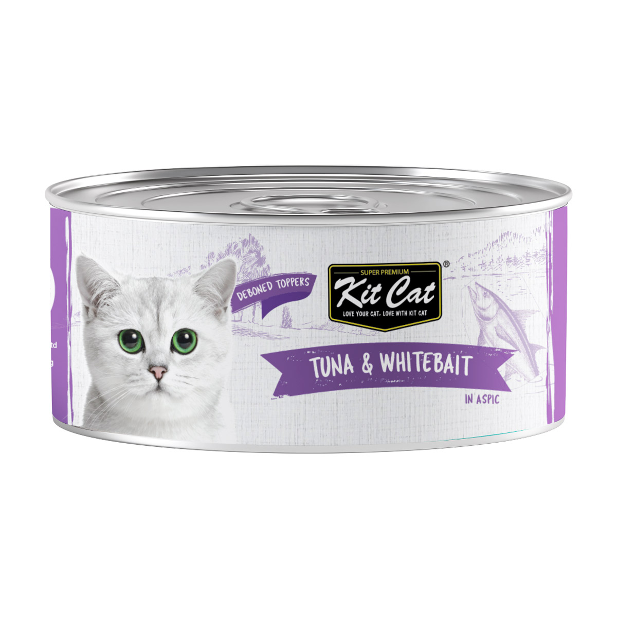 Kit Cat Deboned Tuna & Whitebait Toppers 80g — Wet Cat Food available at VetPulse Veterinary Centre, Al Muwaileh Sharjah