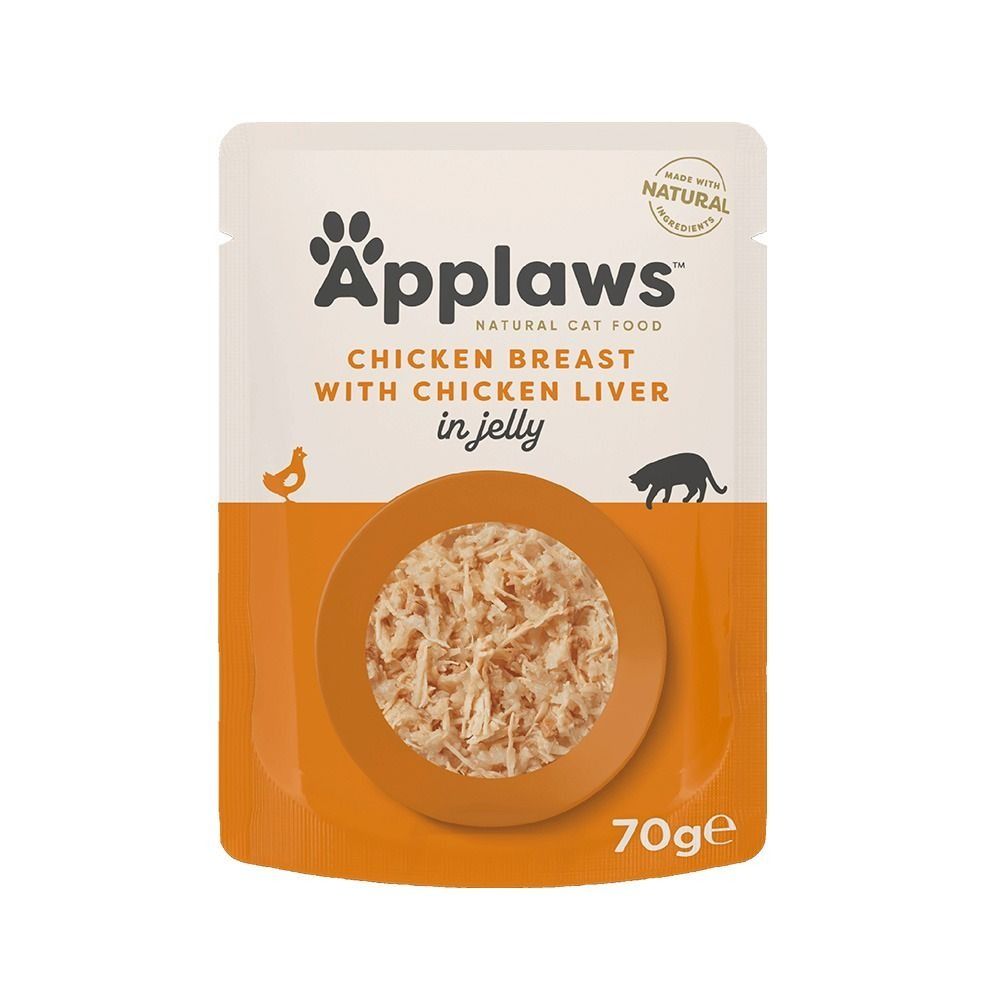 Applaws Chicken with Liver in Jelly Adult Wet Cat Food 70g Pouch available at VetPulse Veterinary Centre, Al Muwaileh Sharjah