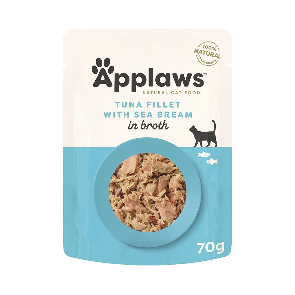 Applaws Tuna & Sea Bream Adult Wet Cat Food 70g Pouch available at VetPulse Veterinary Centre, Al Muwaileh Sharjah