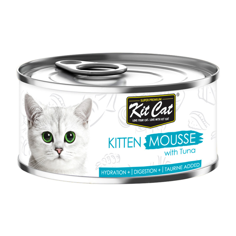 Kit Cat Kitten Mousse with Tuna 80g — Wet Cat Food available at VetPulse Veterinary Centre, Al Muwaileh Sharjah