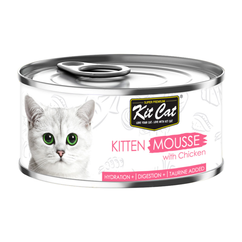 Kit Cat Kitten Mousse with Chicken 80g — Wet Cat Food available at VetPulse Veterinary Centre, Al Muwaileh Sharjah