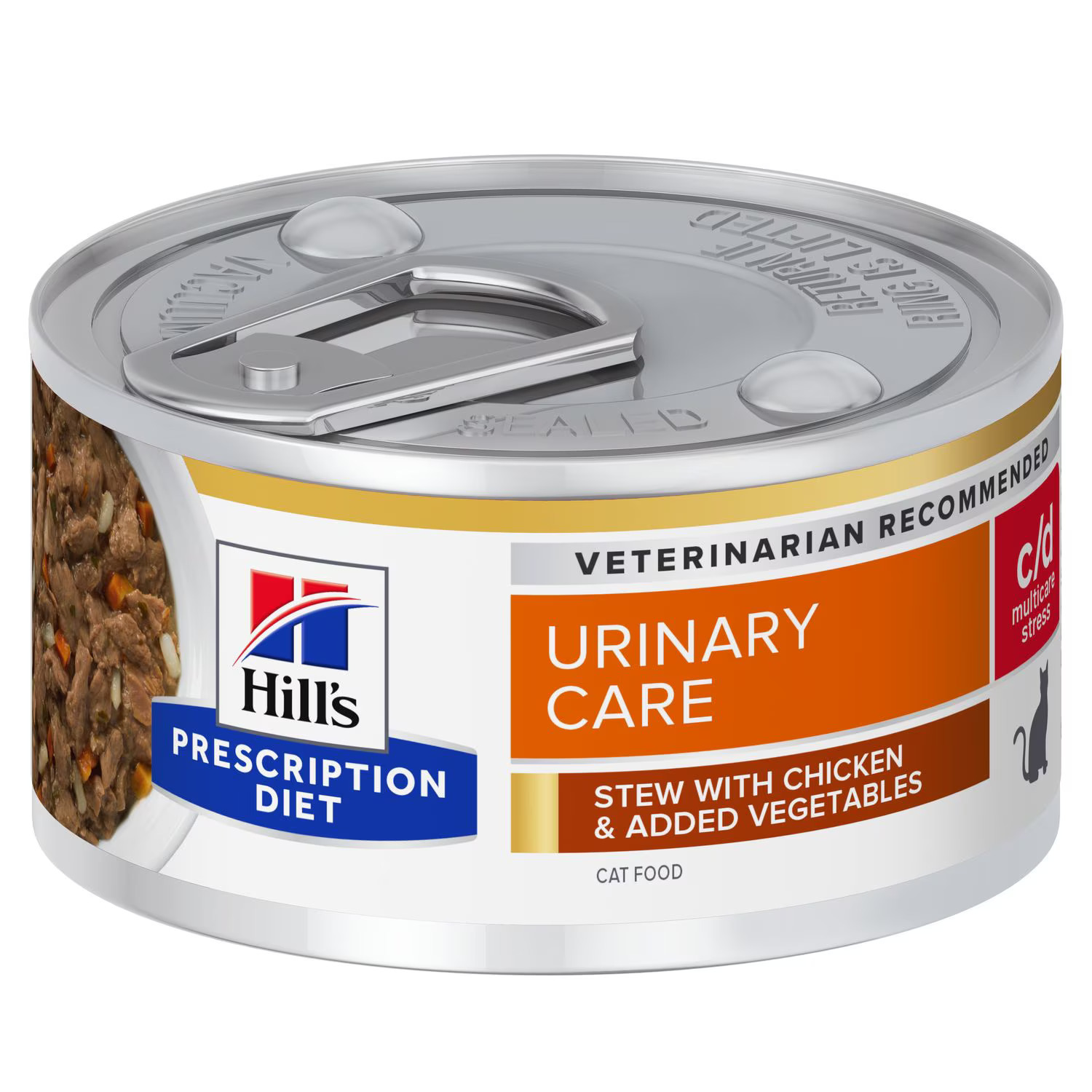 Hill's Prescription Diet c/d Urinary Care Stress Wet Cat Food Stew 82g 12x82g — Veterinary Diet Wet Cat Food available at VetPulse Veterinary Centre, Al Muwaileh Sharjah