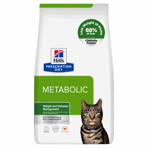 Hill's Prescription Diet Metabolic weight and diabetes management Feline with Chicken (1.5kg) — Veterinary Diet Cat Food available at VetPulse Veterinary Centre, Al Muwaileh Sharjah