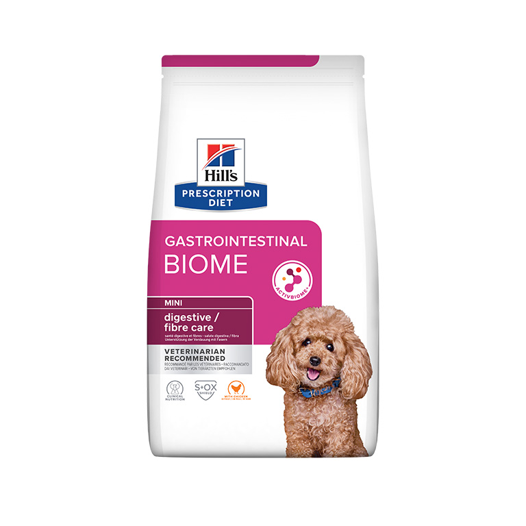 Hill’s Prescription Diet Gastrointestinal Biome Dog Mini Food with Chicken (1kg) — Veterinary Diet Dog Food available at VetPulse Veterinary Centre, Al Muwaileh Sharjah