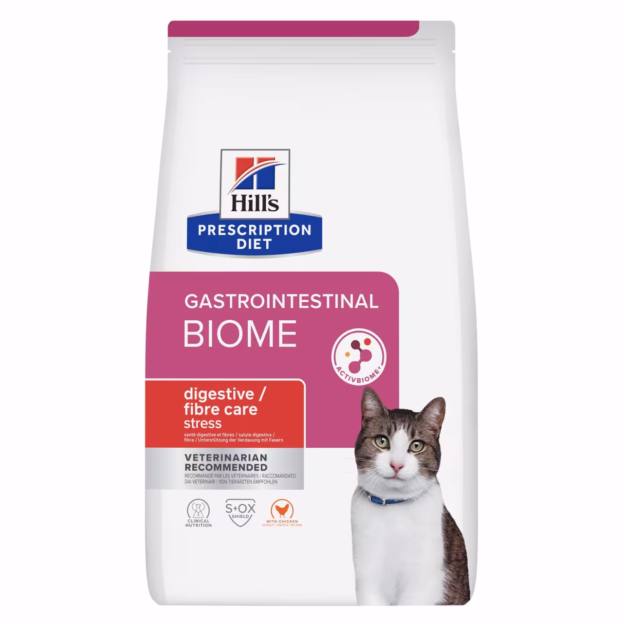 Hill’s Prescription Diet Gastrointestinal Biome Stress Cat Food With Chicken (1.5kg) — Veterinary Diet Cat Food available at VetPulse Veterinary Centre, Al Muwaileh Sharjah