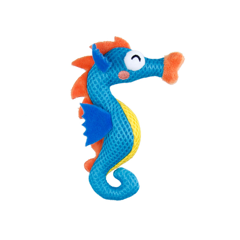 GIGWI Dental Mesh Sea Horse Blue PC — Cat Food available at VetPulse Veterinary Centre, Al Muwaileh Sharjah