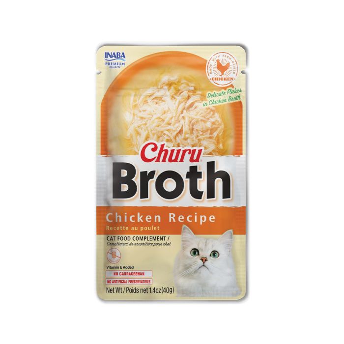 Inaba Churu Broth Chicken Recipe Cat Treats - 40 g 40g available at VetPulse Veterinary Centre, Al Muwaileh Sharjah