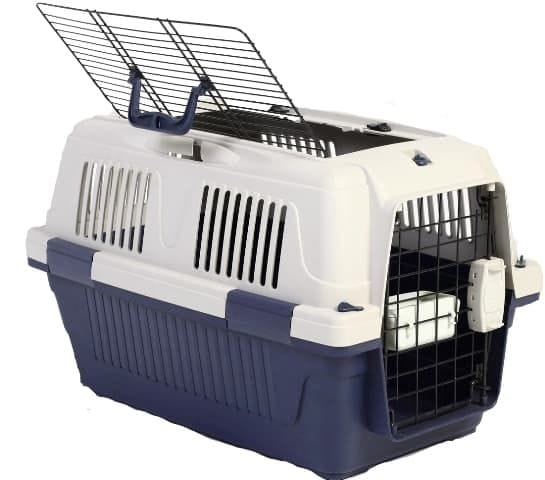 Nutrapet Dog Cat Carrier Open Grill Top Dark GREY Box L50CmsX W33Cms X H29 Cms 50 x 33 x 29 cm - Dark Grey — Cat Food available at VetPulse Veterinary Centre, Al Muwaileh Sharjah