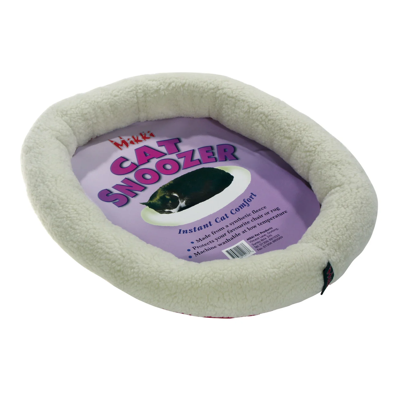 Mikki Cat Snoozer Pet Bed Pillow, Medium, White PACK — Cat Food available at VetPulse Veterinary Centre, Al Muwaileh Sharjah