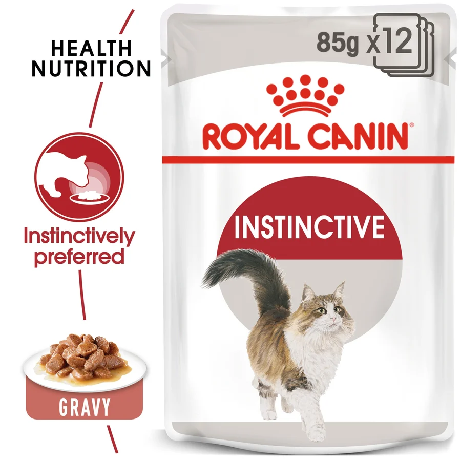 Royal Canin Feline Health Nutrition Instinctive Adult Cats Gravy (Wet Food - Pouches) 12 x 85 g 12 x 85g — Wet Cat Food available at VetPulse Veterinary Centre, Al Muwaileh Sharjah