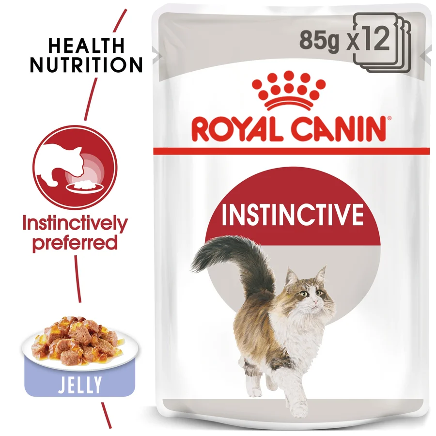 Royal Canin Feline Health Nutrition Instinctive Adult Cats Jelly (Wet Food - Pouches) 12 x 85 g 12 x 85g — Wet Cat Food available at VetPulse Veterinary Centre, Al Muwaileh Sharjah