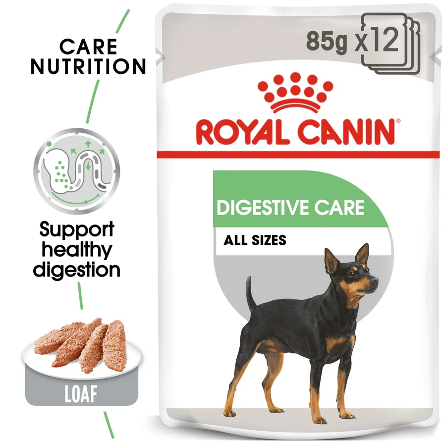 Royal Canin Canine Care Nutrition Digestive Care (Wet Food - Pouches) 12 x 85 g 12 x 85g — Wet Dog Food available at VetPulse Veterinary Centre, Al Muwaileh Sharjah