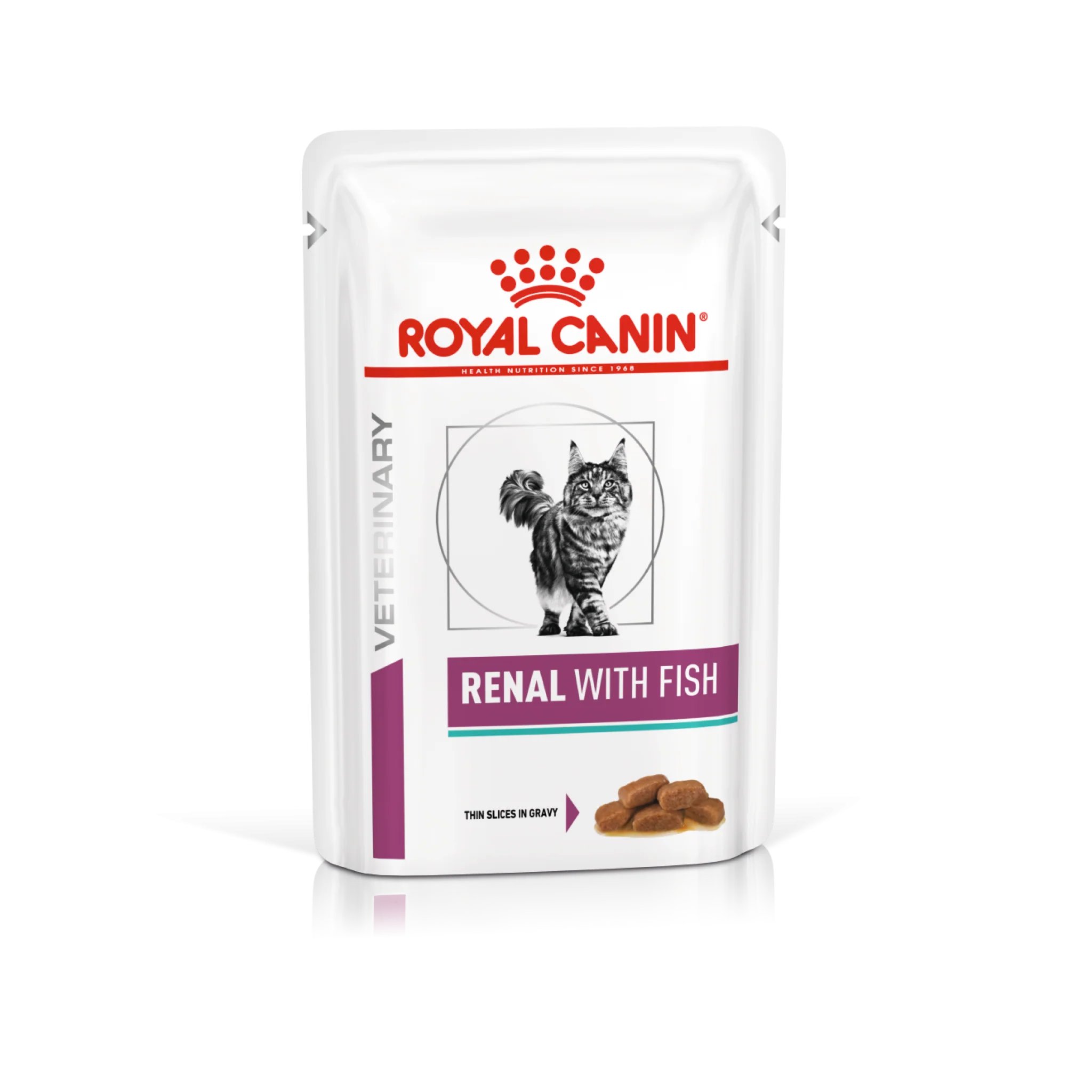 Royal Canin Vet Health Nutrition Feline Renal with Fish (WET FOOD - Pouches) 12 x 85g — Veterinary Diet Wet Cat Food available at VetPulse Veterinary Centre, Al Muwaileh Sharjah