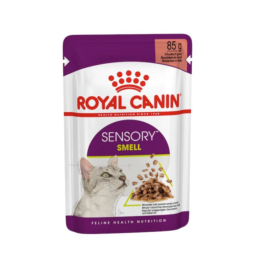 Royal Canin Feline Health Nutrition Sensory Smell Gravy (Wet Food - Pouches) 12 x 85 g 12 x 85g — Wet Cat Food available at VetPulse Veterinary Centre, Al Muwaileh Sharjah