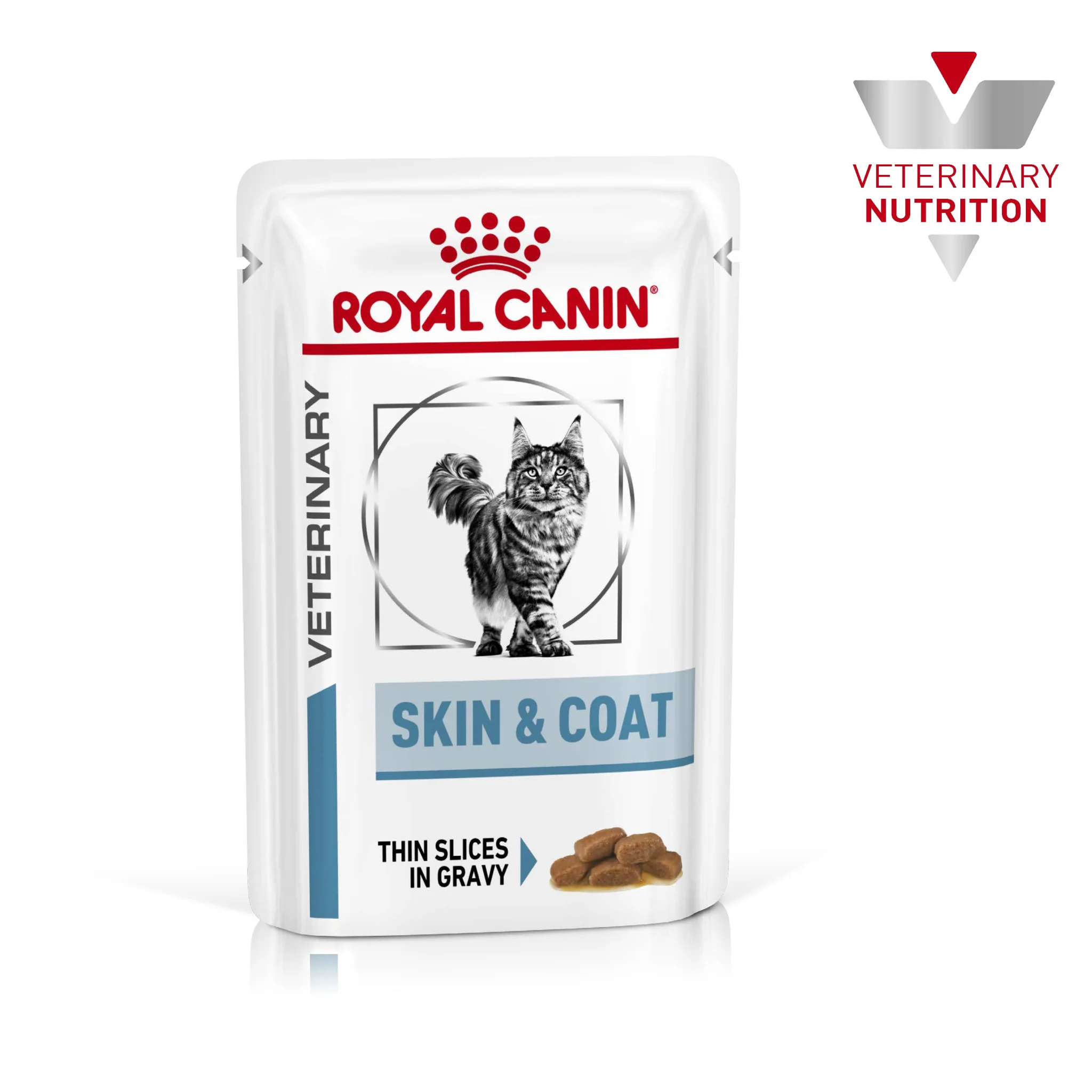 Royal Canin Vet Health Nutrition Feline Skin & Coat (WET FOOD - Pouches) 12 x 85g — Veterinary Diet Wet Cat Food available at VetPulse Veterinary Centre, Al Muwaileh Sharjah