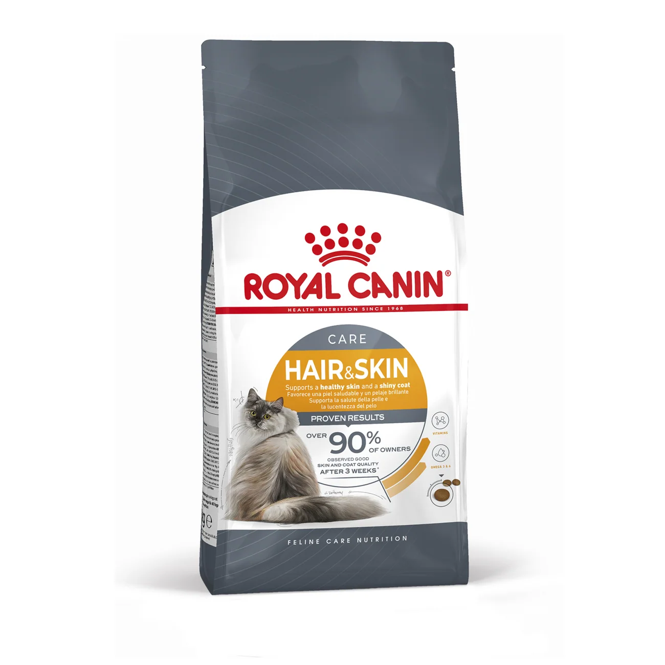 Royal Canin Feline Care Nutrition Hair & Skin 2 kg — Cat Food available at VetPulse Veterinary Centre, Al Muwaileh Sharjah