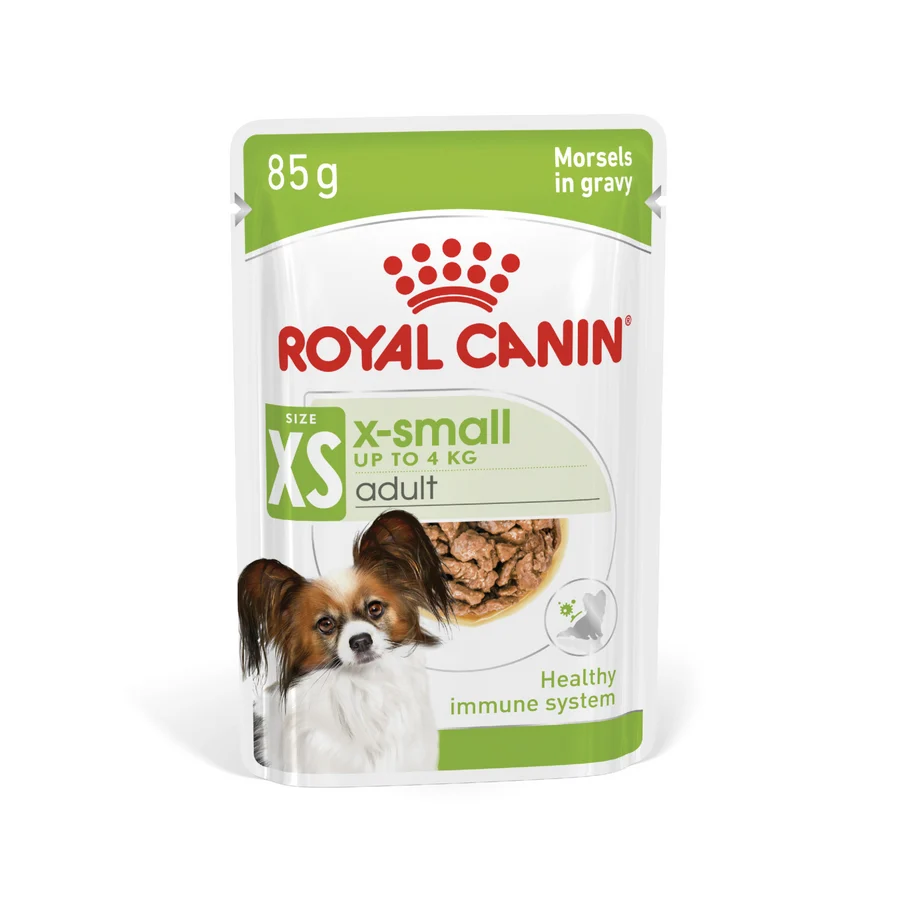 Royal Canin Size Health Nutrition XS Adult (Wet Food - Pouches) 12 x 85 g 12 x 85g — Wet Dog Food available at VetPulse Veterinary Centre, Al Muwaileh Sharjah