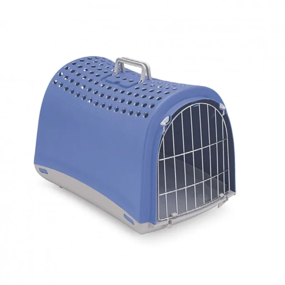 Imac Carrier for cats and dogs 50x32x34.5 CM Blue 50 x 32 x 34.5 cm - Blue — Cat Food available at VetPulse Veterinary Centre, Al Muwaileh Sharjah